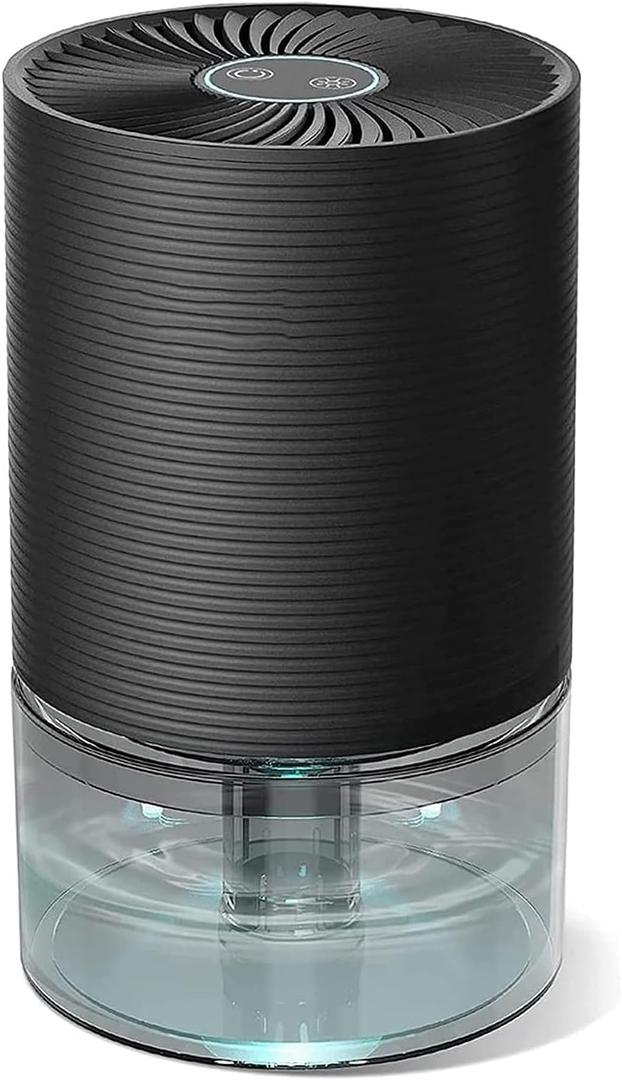 KouRy Dehumidifier 2200 Cubic Feet (215 sq ft) Small Dehumidifier Portable and Quiet Dehumidifiers for Basements, Home, Bedroom, Bathroom, Garage, Wardrobe, RV (Black)