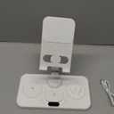 30W Charging Station for Apple Products, Foldable Wireless Charger with Clock Display&7 Color Light, Wired Charging for iPad/ Tablet Charging Station for iPhone17, for Apple Watch11 for AirPods4(White)