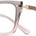 MORESHINE Fashion Oversized Square Blue Light Glasses for Women Anti Fatigue Prevent Headache Computer Eyeglasses Frames (Gray)