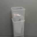 AOZITA Bread Box with Airtight Lid, Fresh Bread Storage Container, Bread Loaf Storage Dispenser, Plastic Sandwich Bread Keeper, White Lid, 2 Pack