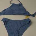 Ekouaer High Neck Halter Bikini Top Floral Swimsuits Two Piece Bathing Suits Triangle Bottoms for Women Teen Juniors S