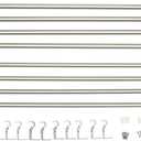Amazon Basics Sturdy Adjustable Curtain Rod for Windows with Round Finials, Easy Installation, 1-Inch Rod, 36" to 72", Nickel, 1-Pack