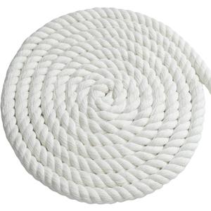 5ft Nature Cotton Rope, 20mm Thick White Cotton Rope, 3-Strand Twisted, Soft Cord Great for DIY Crafts Decoration Pet Toys, Indoor & Outdoor Use