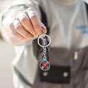 NUOBESTY Retro Gramophone Key Chain Set 4 Pcs Metal Vintage Vinyl Record Key Rings for Men Women Luggage Bag Charms Unique Music Accessories