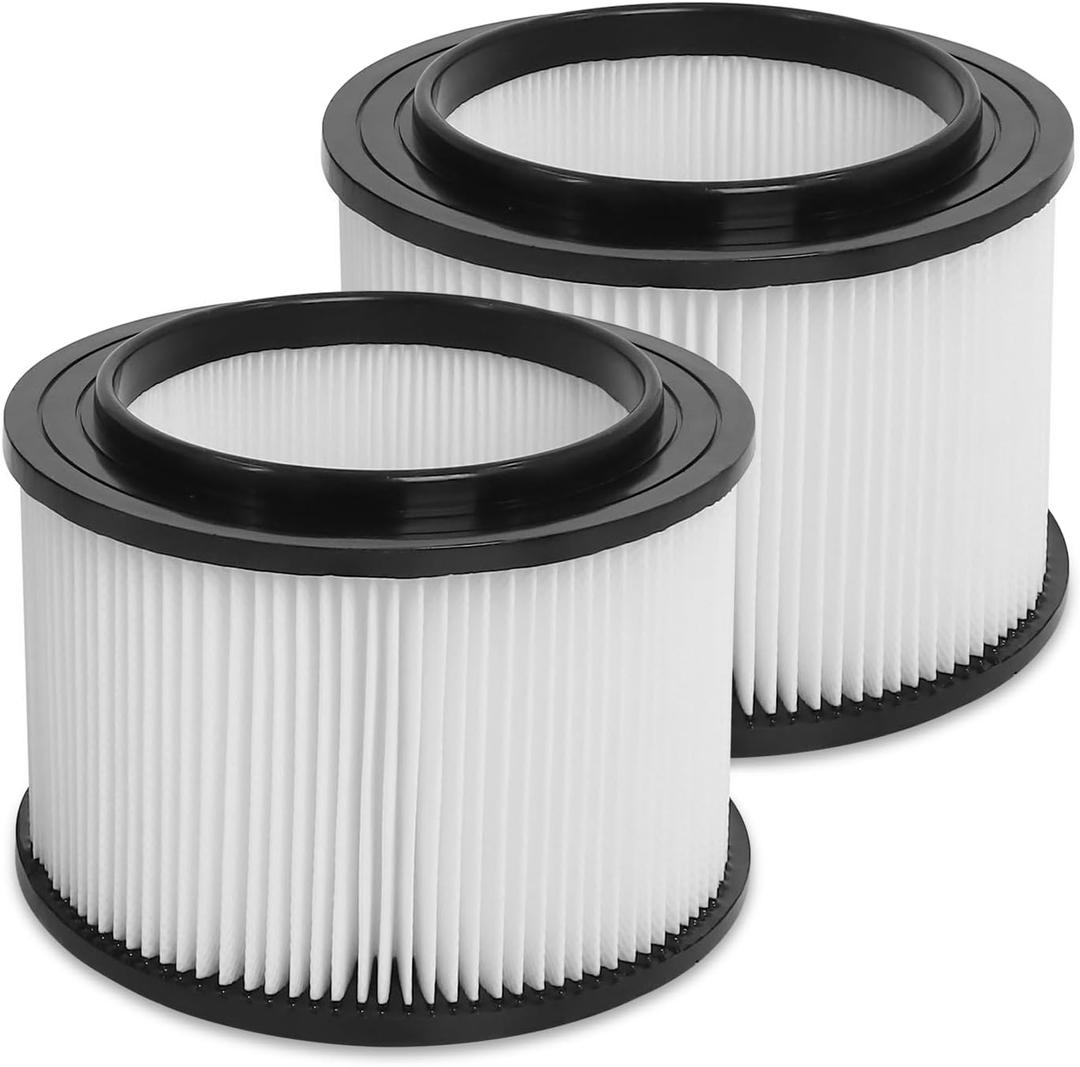 17810 Filter Compatible with Craftsman 3 to 4 Gallon Vacuum Filter,9-17810 Wet Dry Vacuum Filter Compatible with Craftsman 177680, 179410, 179500, 177765, 178930 (2 pack) (White)