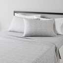Amazon Basics Lightweight Super Soft Easy Care Microfiber 4 Piece Bed Sheet Set With 14-inch Deep Pockets - Queen, Gray Cheetah,Printed