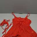 Lilosy Sexy Garter Belt Mesh Lace Babydoll Lingerie Dress Set with Thong (Small, Red)