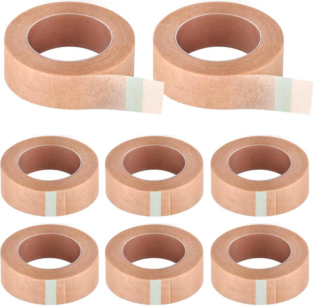 8 Rolls Nose Tape for Rhinoplasty Shaping, 0.5 Inch x 10 Yards Micropore Medical Tape for Rhinoplasty Recovery, Sensitive Skin Wound Care & Surgical Tape Bandaging, Breathable