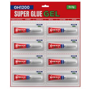 4Gx 8 Value Pack Gel Super Glue Gel Glue All Purpose with Anti Clog Cap. Super Glue for Plastic, Superglue - Magic Glue for DIY Crafts and Many More
