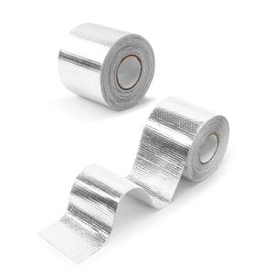 Aluminum Foil Tape, Heat Resistant Tape,Silver Self-Adhesive Heat Shield Reflective Tape for Ductwork, Dryer Vent, HVAC, Hose & Auto Use(0.2MM Thickness,50MM Width,32Ft/Roll), 2 Pack
