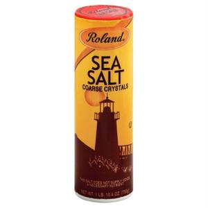 Roland Sea Salt Coarse Crystals from the Mediterranean Sea - 26.4 oz, Pack of 12