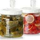 2 Pack Fermentation Jars with 3 Airlocks, Half Gallon Glass Jars with Airtight Lid, 64 oz Wide Mouth Mason Jar with Scale Line for Pickling, Mead Making, Kimchi, Sourdough and Food Containers