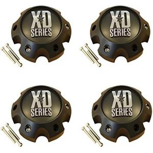KMC XD 1079L145MB Set of 4 Matte Black Center Cap for 6X139.7