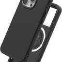 RhinoShield Case Compatible with Magsafe for iPhone 15 Pro Max | SolidX - Reinforced Shock-Absorbing Slim Design Protective Cover with 3.5M / 11ft Drop Protection - Classic Black