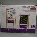 Art Easel for Kids 4-8,Kids Easel with Paper Roll and Art Supplies, Toddler Toys Ages for 5-7,Toddler Drawing Board Learning Educational Toys for 4 5 6 7 8 Year Old Boy Girls Birthdays Gifts