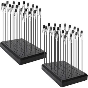 GJJC10B- 2PCS Model Painting Stand Base and 40pcs Alligator Clip Sticks for Airbrush Hobby Model Parts New