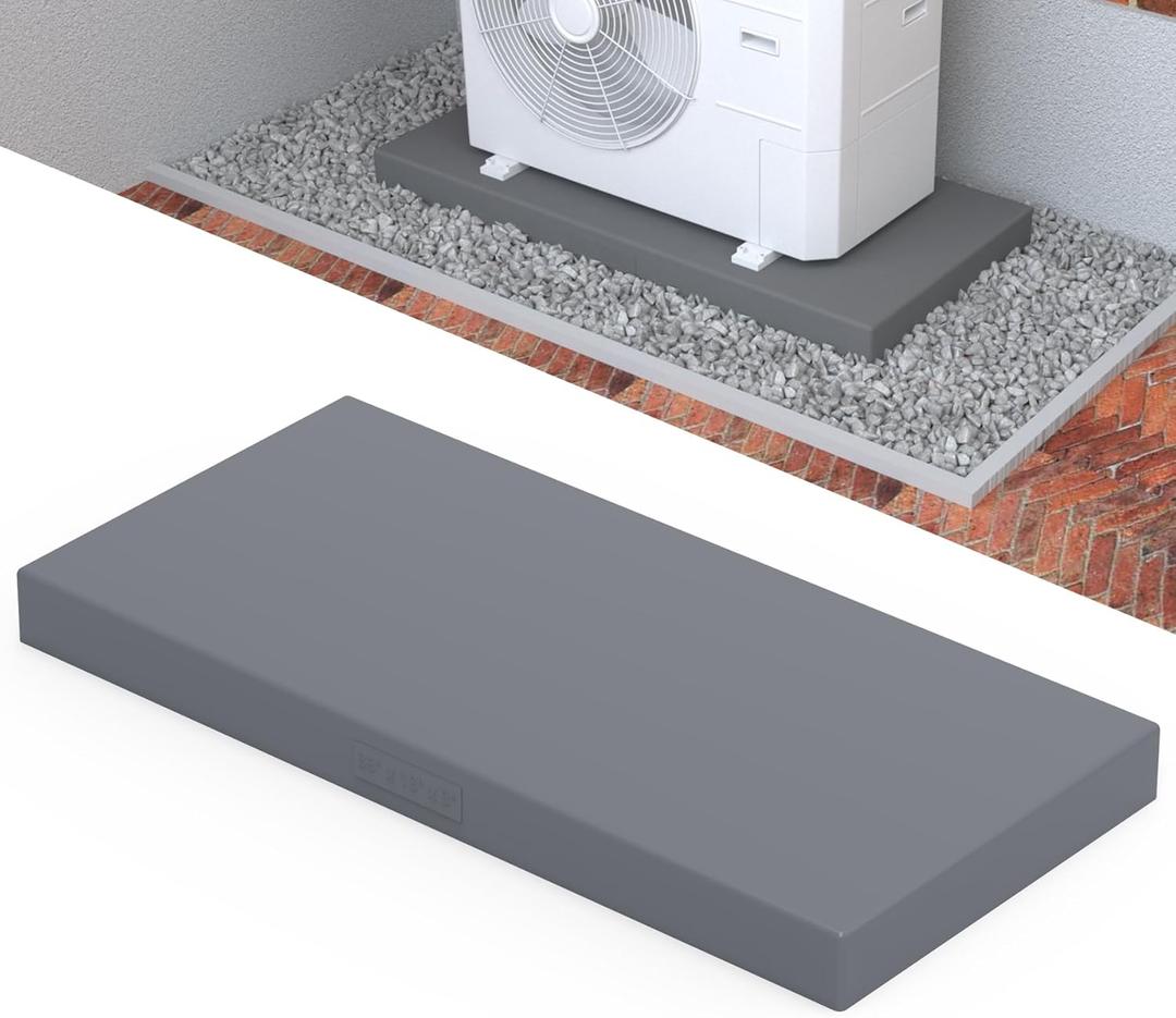 Flamorrow Mini Split Pad for Ductless Mini Split Air Conditioner Heat Pump Systems, 38 x 18 x 3 inches Plastic Equipment Pad for Outdoor Condenser Units