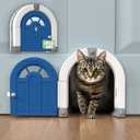 Purrfect Portal Meow Manor® Cat Door Interior Door - No-Flap, Fits Cats Up to 20 lbs, Easy DIY Setup, No Training Needed
