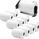 Label KINGDOM Replace for DK-1241 Brother 4" x 6" Die-Cut Large Shipping Label, 102 mm x 152 mm 200/Roll White Paper Address Label for QL-1100 QL-1110NWB Label Printer (10 Rolls+1 Frame)