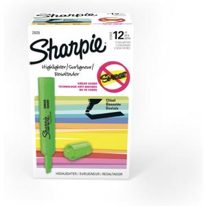 Sharpie Tank Style Highlighters, Chisel Tip,  Green, Box of 12