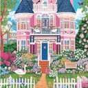 Puzzles for Adults 500 Pieces,Beautiful Manor Puzzle for Adults 500 Pieces,Spring Garden House Jigsaw Puzzles for Seniors, Perfect for Game Nights Giving Puzzles,20.5x15 in