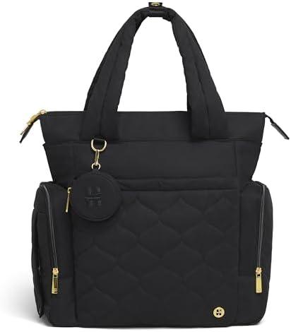 Huggies Cozy Hugpack Tote Diaper Bag, Black Quilted