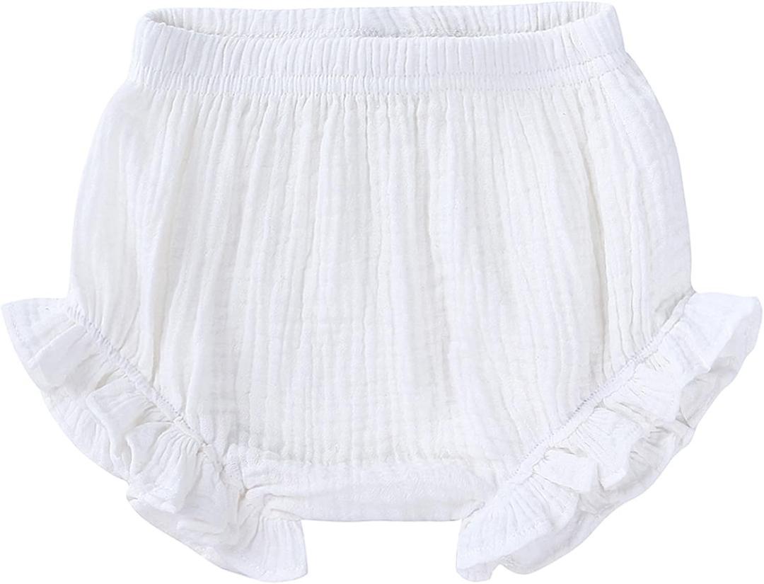 Durio Baby Bloomers for Toddler Girls Newborn Diaper Covers for Girls Cute Cotton Baby Girl Shorts (3-9 Months)