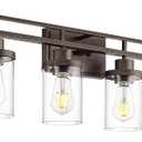 Emliviar 6-Light Bathroom Vanity Light Fixture, 44.3" Farmhouse Wall Lamp for Bedroom, Kitchen, Oil Rubbed Bronze Finish with Clear Glass, YCE238B-6W ORB