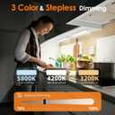 RUIKORING 8.5" Under Cabinet Lighting 6 Pack, 3 Colors, Motion Sensor Light Indoor,48 LED Rechargeable Closet Lights, Dimmable Under Counter Lights, Stick-On Magnetic Cabinet Night Lights for Kitchen