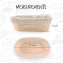 DOYOLLA Bread Proofing Baskets Set of 2 10 inch Oval Shaped Dough Proofing Bowls w/Liners Perfect for Professional & Home Sourdough Bread Baking