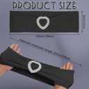 100PCS Spandex Stretch Black Chair Sashes Bows Universal Elastic Chair Cover Bands Ties with Buckle Slider for Wedding Party Birthday Reception Event Banquet Decoration(Black)