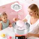 VEVOR Cotton Candy Machine Commercial, 1000W Electric Candy Floss Maker, Easy Use with 15 inch Stainless Steel Bowl and Sugar Scoop, Makes Hard Candy for Home Kids Birthday, Family Party, Pink