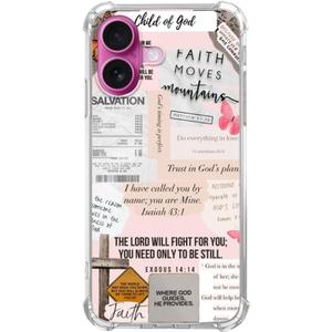 Christian Bible Verses Phone Case Compatible with iPhone 16 Plus, Jesus Faith Salvation Phone Case for iPhone 16 Plus, Trendy Cool TPU Case Cover