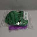 JoneTing 3Pcs Short Green Bob Wigs1 Hair Cap+1 Scarf +1 Pair of False Eyelashes St Patrick's Day Green Flip Wig Greeny Disgusting Cosplay Wig With Bangs for Halloween Party Costume Outfit