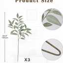 Briful Eucalyptus Stems 39.5 '' Tall, Artificial Branches for Vase Round Year Faux Greenery Stems Realistic Gray Eucalyptus Leaf Plant Sprays for Home Decor Indoor Party Wedding, Set of 3
