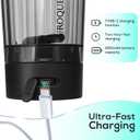 Electric Protein Shaker Bottle, USB Rechargeable Mixing Cup for Protein Shakes & Smoothies, 24oz BPA-Free Tritan, Powerful Vortex Blending, Portable for Gym & Travel