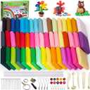 CiaraQ Polymer Clay Starter Kit with Sculpting Tools, 50 Colors Oven Bake Modeling Clay for Kids and Beginners (20g / pcs)