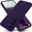 Varikke Compatible with Samsung Galaxy S25 Plus Case, Premium Liquid Silicone Shockproof Slim Fit Phone Cover for Galaxy S25+, Upgraded Camera Protection and Soft Microfiber Lining 6.7", Dark Purple