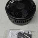 Portable Oscillating Rechargeable Fan, Battery Operated with 4 Speed Settings & Remote Control, Desk Travel Pedestal Fan for Sleeping, Camping, Cruise, RV - Black 8" USB C