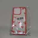 EYZUTAK Case for iPhone 16 Pro, Clear Cute Ribbon Bowknot Pattern Aesthetic Transparent Phone Case Raised Camera Protection Stylish Slim Soft Durable TPU Protective Cover for Women Girls - Red