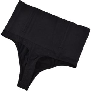 Women High Waist Slimming Panties Seamless Thong Butt Lifter Shapewear Lady Tummy Control Underwear (Small, Black)