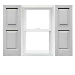 Mid America Raised Panel Vinyl Shutters (1 Pair) - 12 x 55 030 Paintable