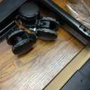 Sweetcrispy Small Mobile Standing Desk, Rolling Laptop Computer Carts, Portable Laptop Desk with Wheels, Adjustable Height Table for Home Office, Rust Brown