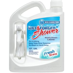 Wet & Forget Shower Cleaner Spray Multi-Surface Weekly Application Requires No Scrubbing, Bleach-Free Formula, Ready to Use, Fresh Scent, 3 Months of Cleaning, 64 Fluid Ounces, 1 Pack