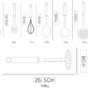 Berglander Cooking Utensil Set 8 Piece, Stainless Steel Kitchen Tool Set with Stand,Cooking Utensils, Slotted Tuner, Ladle, Skimmer, Serving Spoon, Pasta Server,Potato Maseher, Egg Whisk. 8 Pieces