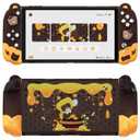 PlayVital Good Night Bear Dockable Case for Nintendo Switch 2 with Stand | Split Design Silicone Joycon Grips, PC Console Hard Shell, 2 Joystick Caps | Cute Protective Cover Bundle – Brown
