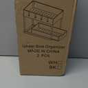 DEKAVA Cabinet, 2 Pack Under Sink Organizer, 2 Tier Sliding Bathroom Kitchen Organizer, Large White ABS Baskets, Easy Install & Clean