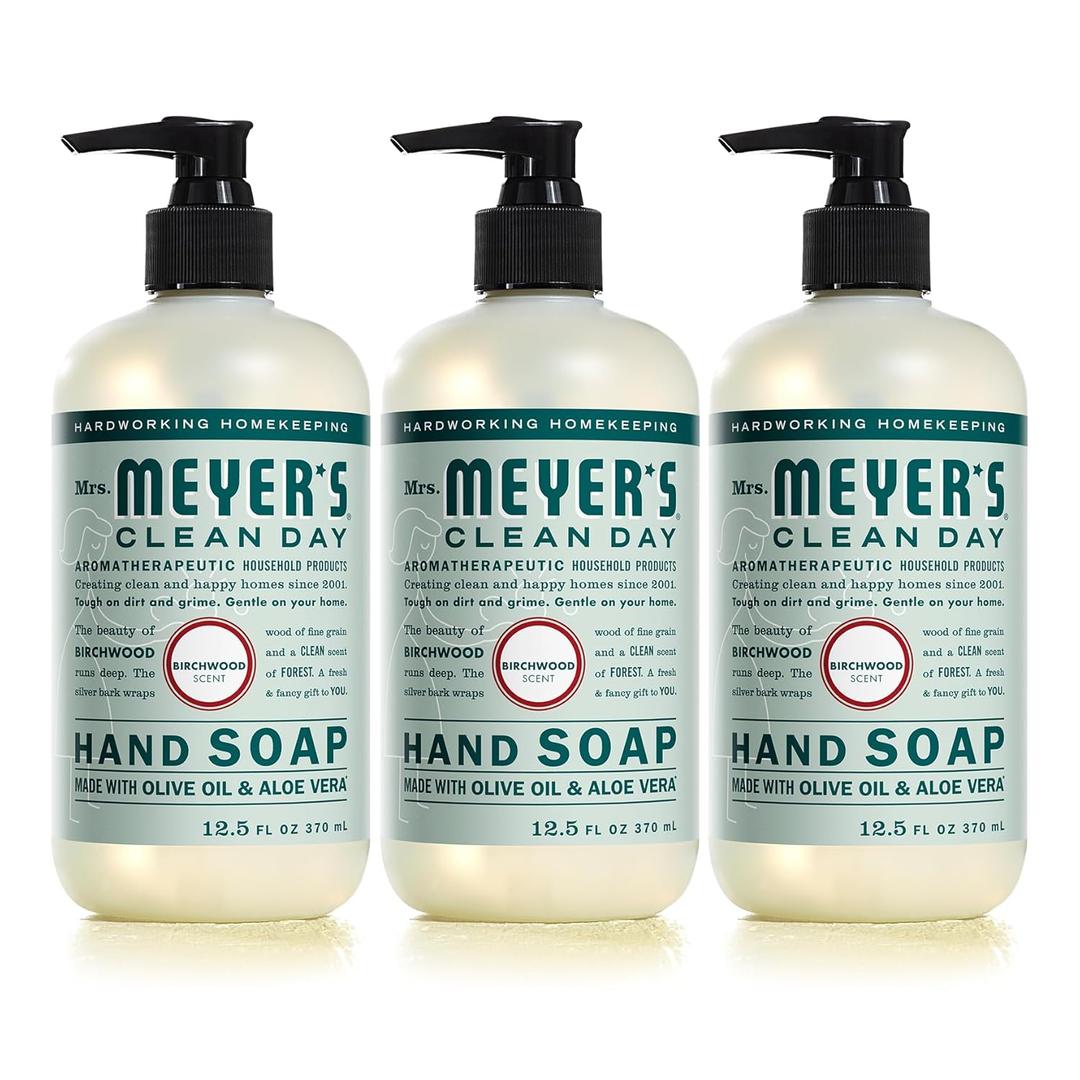 MRS. MEYER'S CLEAN DAY Liquid Hand Soap, Birchwood Scent, 12.5 fl oz (Pack of 3)