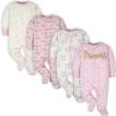Gerber Baby-Girls 4 Pack Sleep 'N Play Footie (3-6 Months)