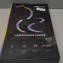 LED POI Staffs S-Shape with 241 Color Light Modes USB Rechargeable Magic LED S-Staffs Customized Colors, Profound Visual Effect